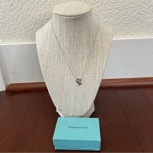 Tiffany & Co. Paloma Picasso Loving Heart Sterling Silver Pendant Necklace SV925